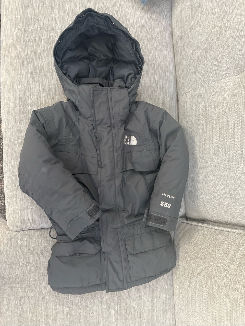 The North Face Kids Black Hooded Puffer Coat - 550 Insulation